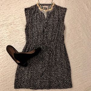 LOFT black and white tie dress